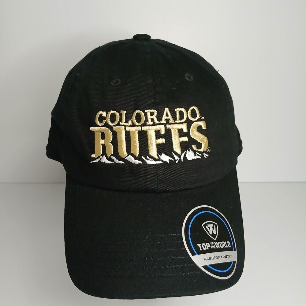 Colorado Buffaloes Black Hat NCAA‎ Top of the World Adjustable Strap Back New